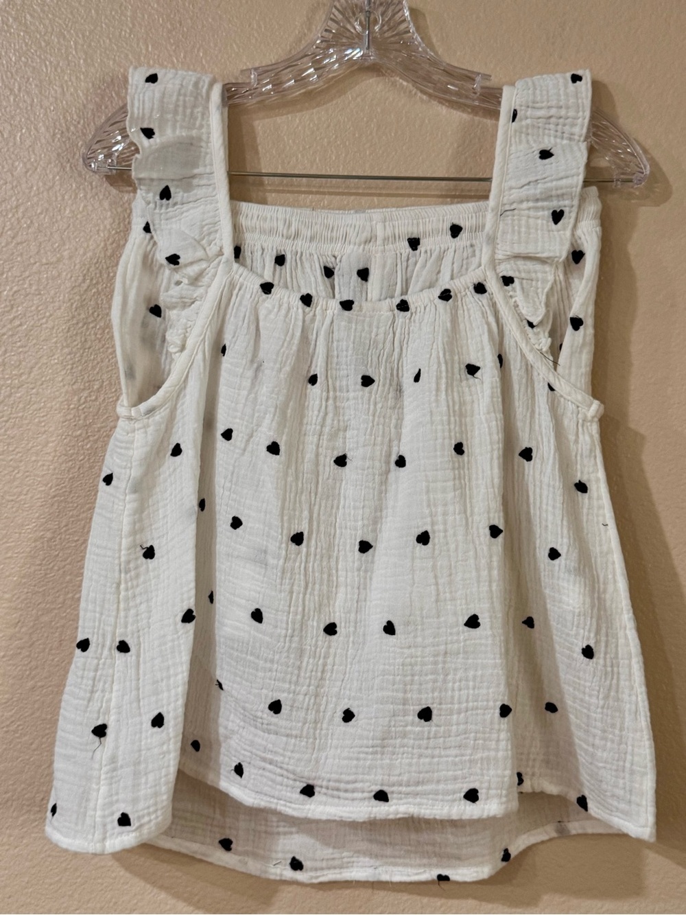 Rachel Zoe Cotton Gauze Heart Embroidered Pajama Set Cami Shorts NWOT Small - Picture 3 of 8
